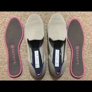 Rothy’s EUC Linen Double stitch loafers Size 8.0